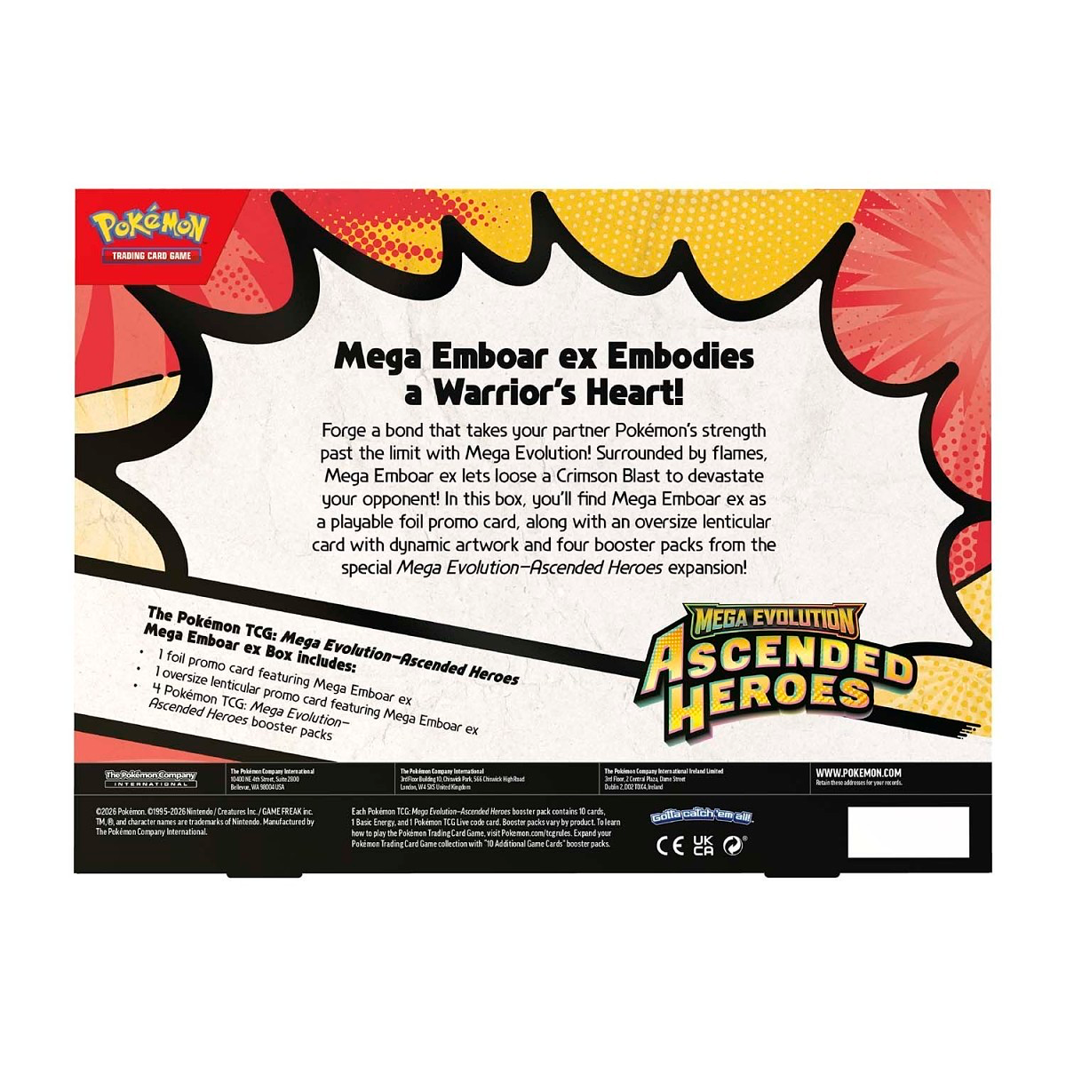 Pokémon Ascended Heroes Mega Emboar ex Box