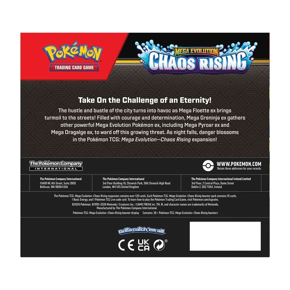 Pokémon Chaos Rising Booster Display Box (36 Packs)