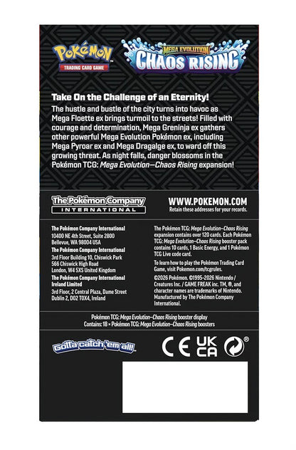 Pokémon Chaos Rising Booster Display (18 booster packs)