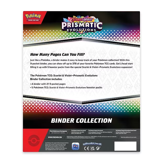 Pokémon Prismatic Evolutions Binder Collection